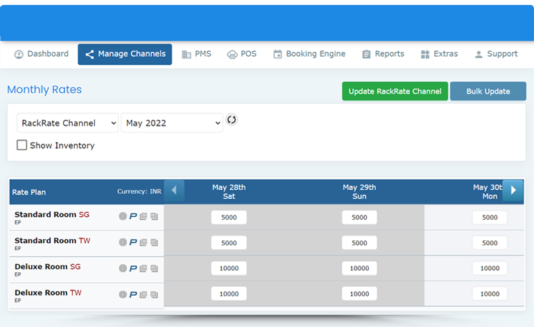 check & update bulk rate