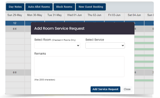 manage services through eGlobe PMS