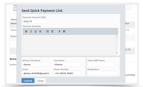 Quick Pay Links - eGlobe Channel Manager